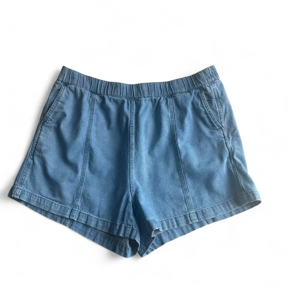 Madewell Denim Easy Pull-On Shorts in Rathmore Wash XL - Picture 2 of 10
